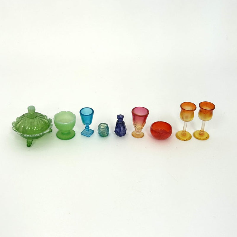 [Used] COLORFUL CLEAR DISH SET Japan Does not apply