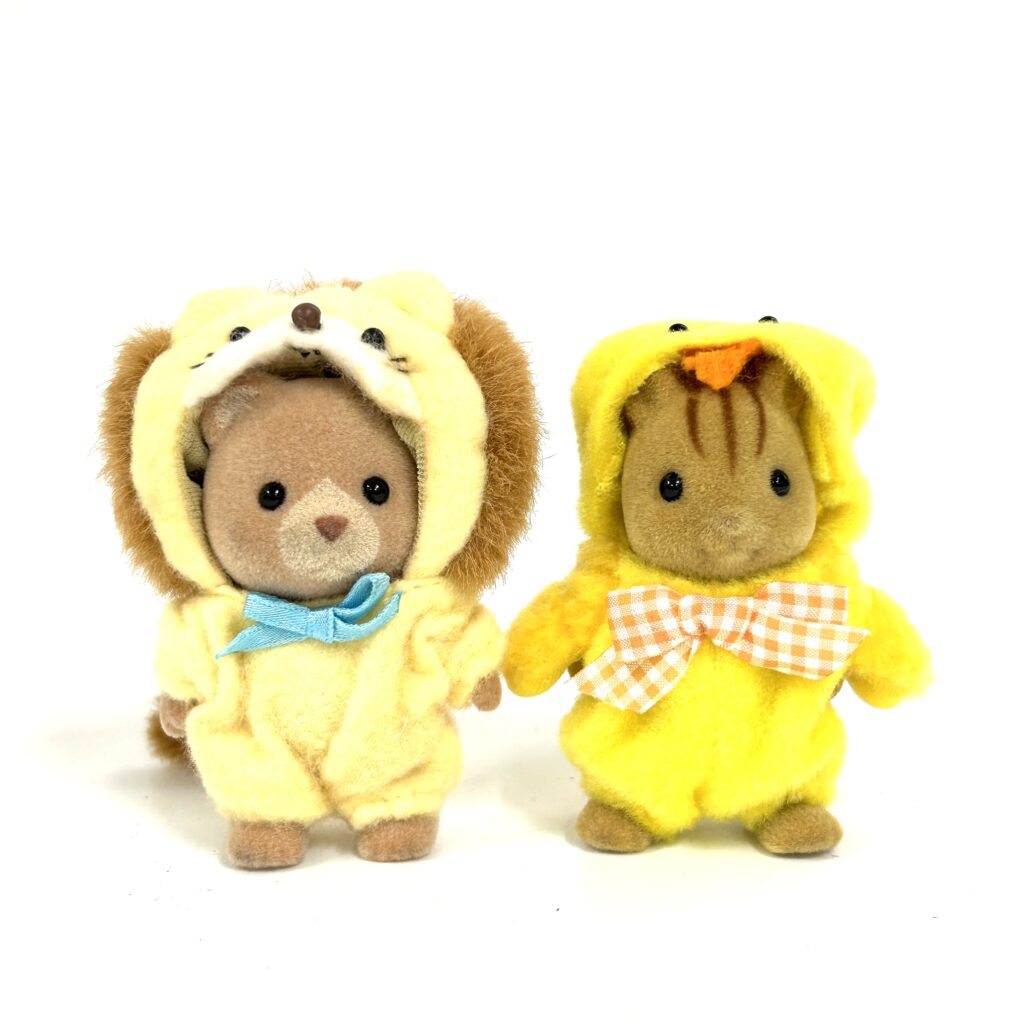 [used] Bear Boy and Squirrel Boy Animal Costume Sylvanian Families Calico Critters