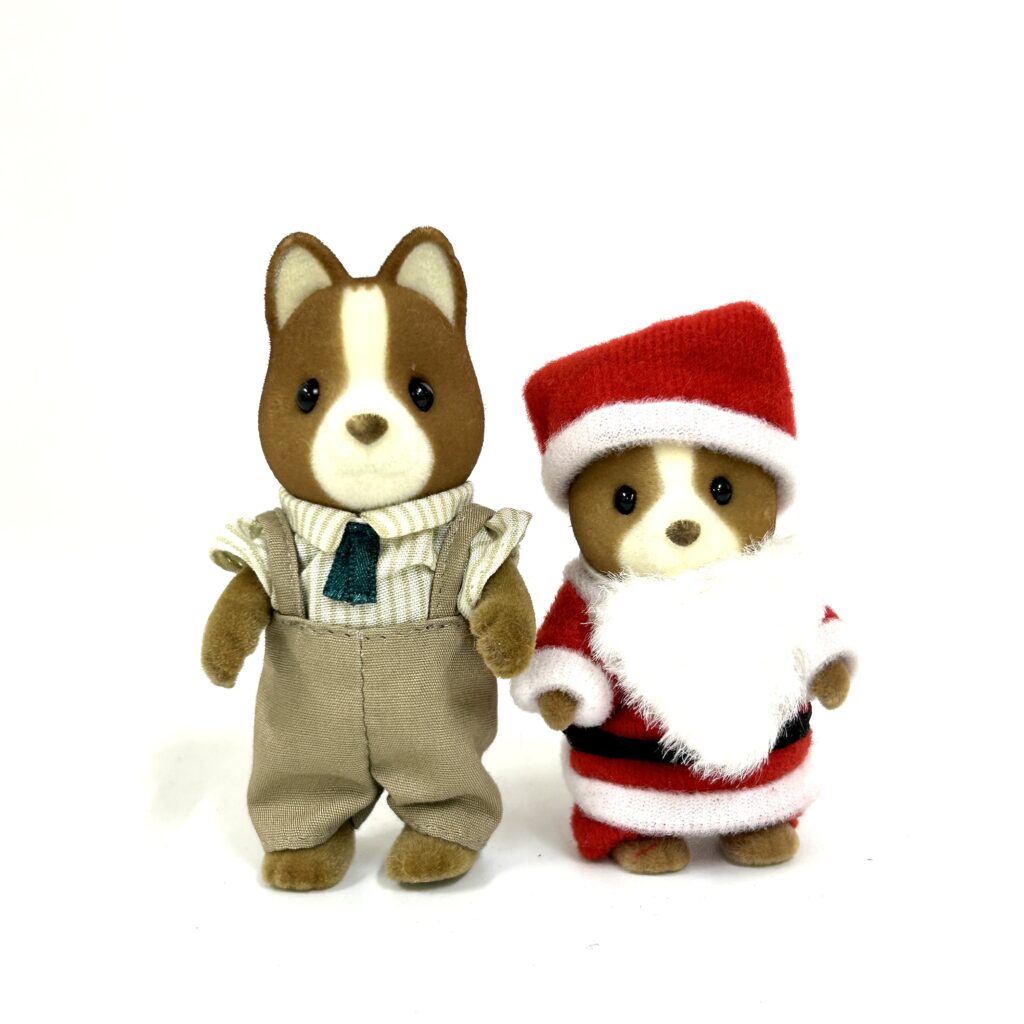 [used] Marron Dog Father and Santa Costume Boy Sylvanian Families Calico Critters