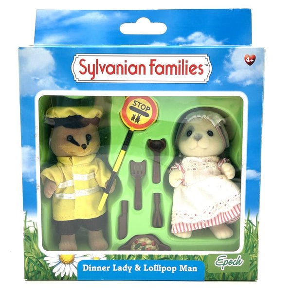 [Used] DINNER LADY & LOLLIPOP MAN 4418 Epoch Sylvanian Families