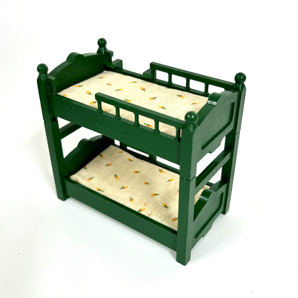 [used] Vintage Green Bunk Bed Set Sylvanian Families Calico Critters