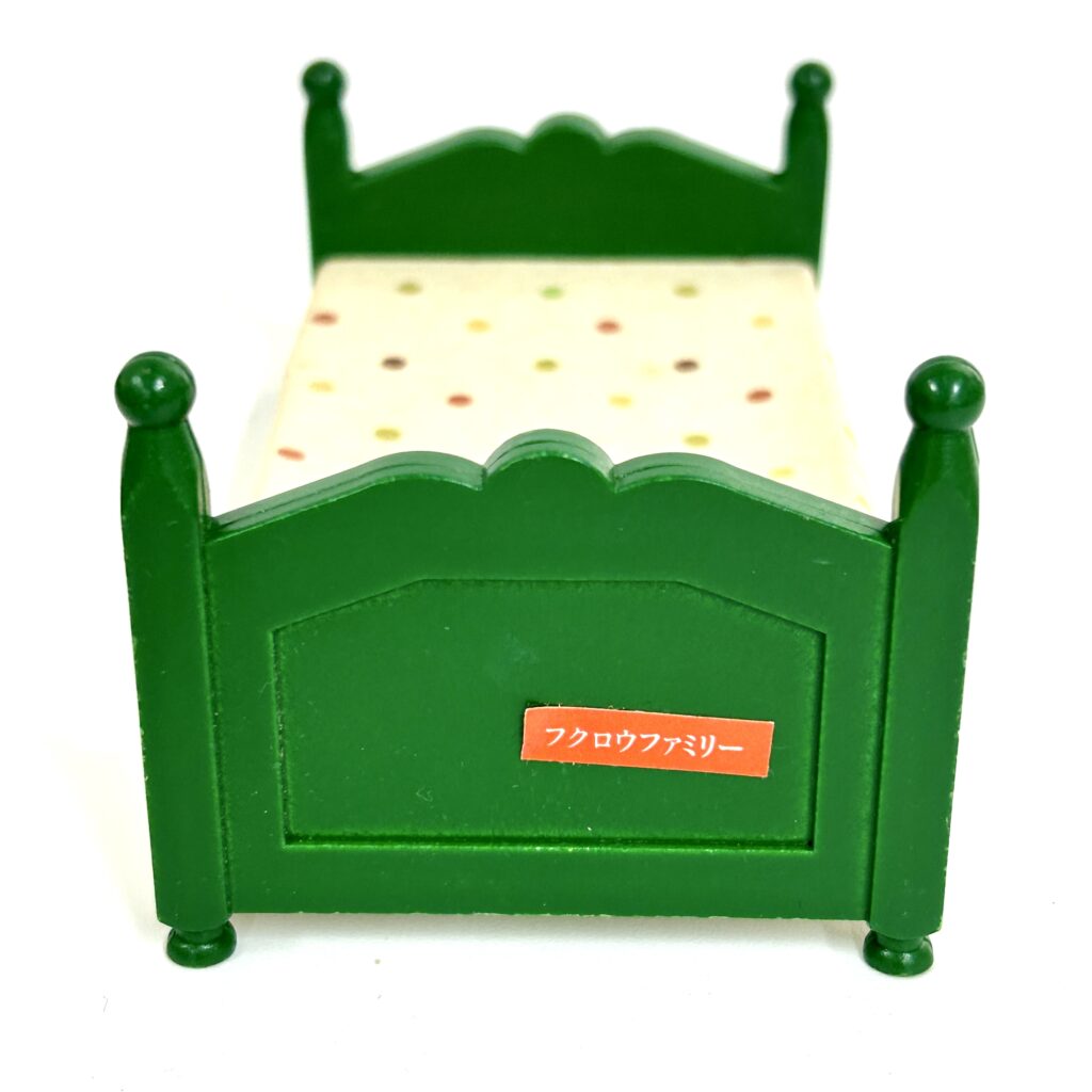 [used] Vintage Green Single Bed Sylvanian Families Calico Critters