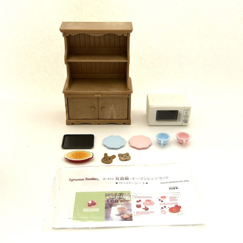 [Used] CUPBOARD & MICROWAVE OVEN SET KA-413 Sylvanian Families