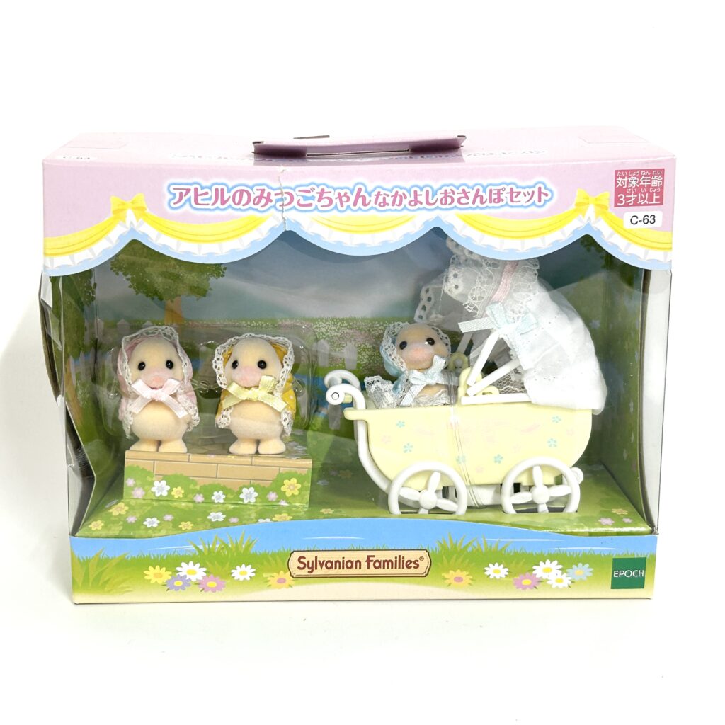 [used] 35th Anniversary Duck Triplets Pram Set 2021 C-63 Sylvanian Families Calico Critters