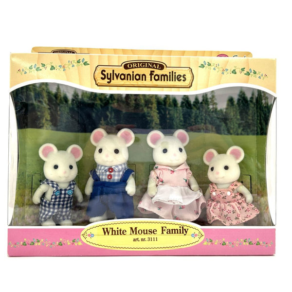 [Used] WHITE MOUSE FAMILY 3111 Figure Epoch EU Sylvanian Families