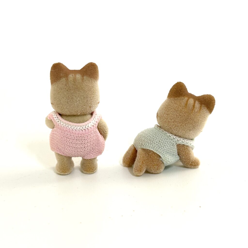 [used] Striped Cat Babies Sylvanian Families Calico Critters