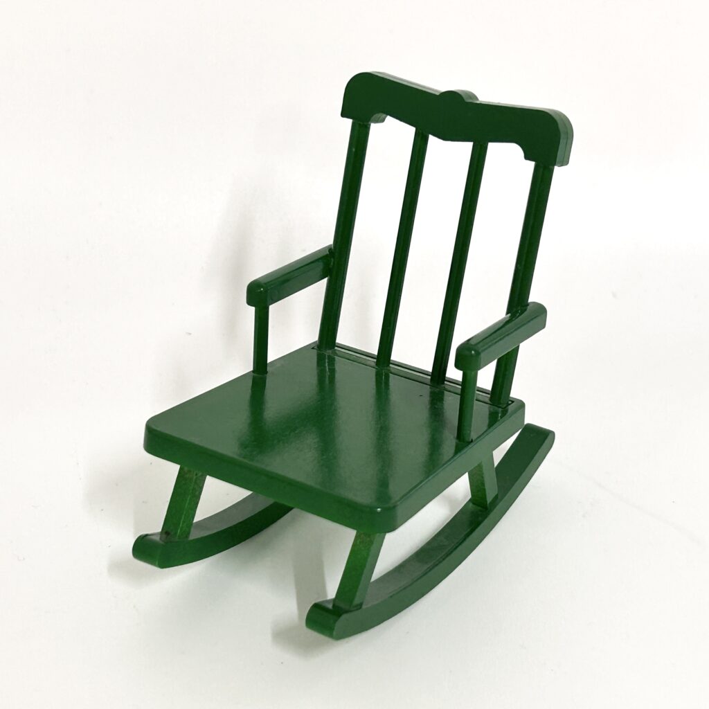 [used] Vintage Green Rocking Chair 1985 KA-19 Sylvanian Families Calico Critters