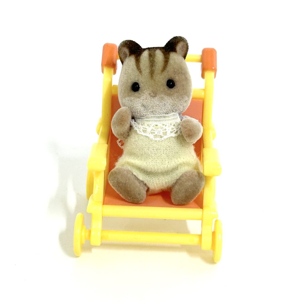 [used] Baby Stroller and Squirrel Sylvanian Families Calico Critters
