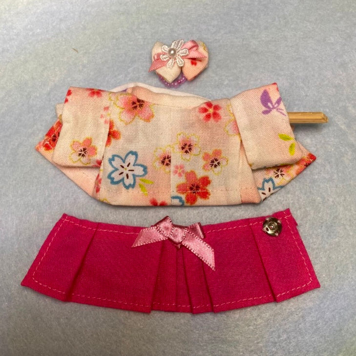 HANDMADE PINK SAKURA HAKAMA FOR BIG SISTER Epoch Japan Calico Does not apply