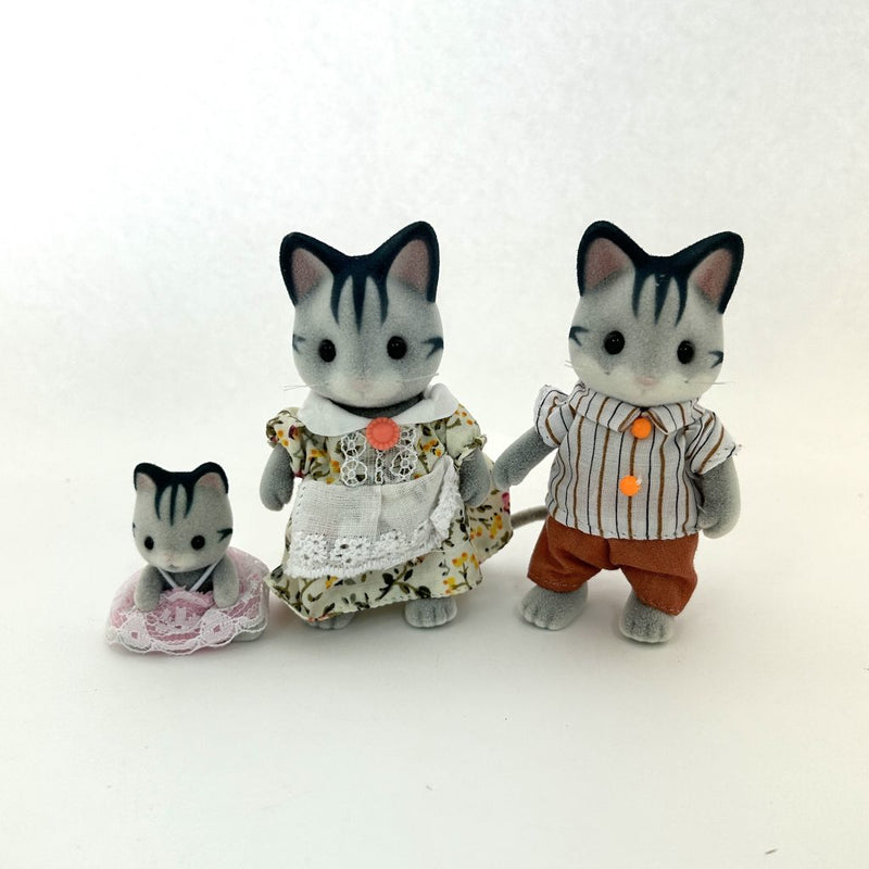 [Used] FISHER CAT FAMILY Epoch Japan Calico Sylvanian Families