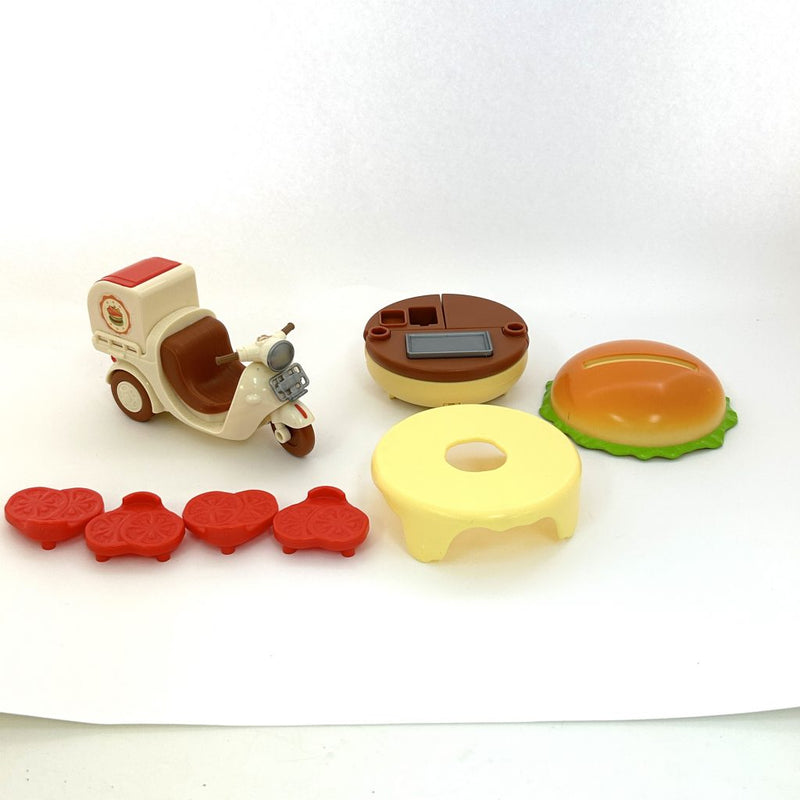 [Used] HAMBURGER WAGON SET Epoch Japan Calico Sylvanian Families