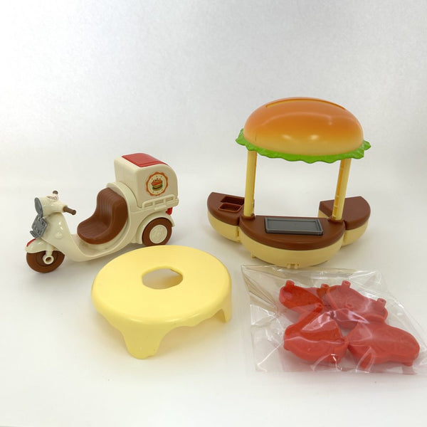 [Used] HAMBURGER WAGON SET Epoch Japan Calico Sylvanian Families