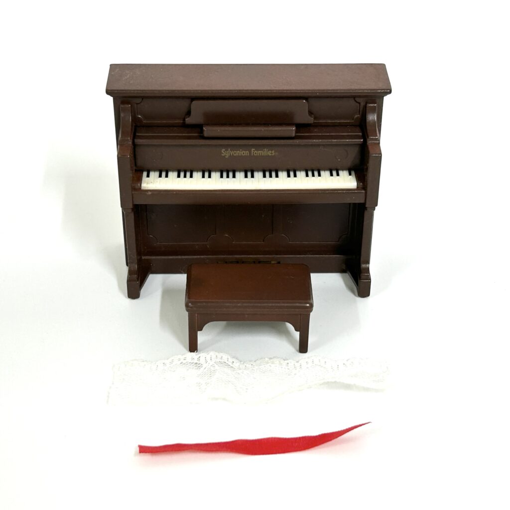 [used] Vintage Brown Upright Piano Set 1996 KA-72 Sylvanian Families Calico Critters