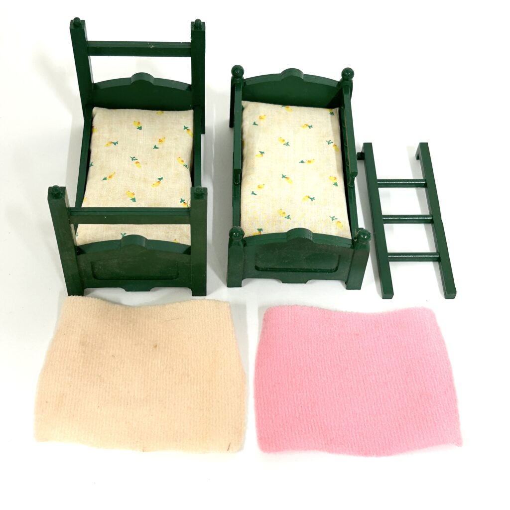 [used] Vintage Green Bunk Bed Set 1987 KA-47 Sylvanian Families Calico Critters
