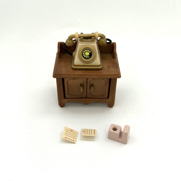 [Used] TELEPHONE TABLE SET Epoch Japan Calico Sylvanian Families