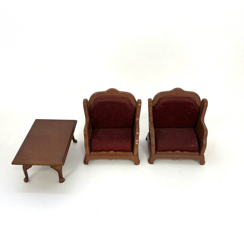 [Used] URBAN LIFE COFFEE TABLE AND CHAIRS SET Sylvanian Families