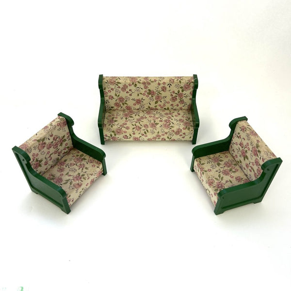 [Used] FLORAL SOFA SET Epoch Japan Sylvanian Families