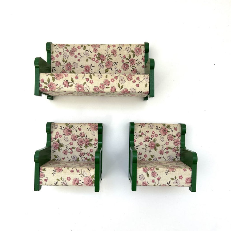 [Used] FLORAL SOFA SET Epoch Japan Sylvanian Families