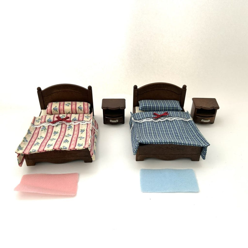 [Used] BED SMALL TABLE SET Epoch Japan Sylvanian Families