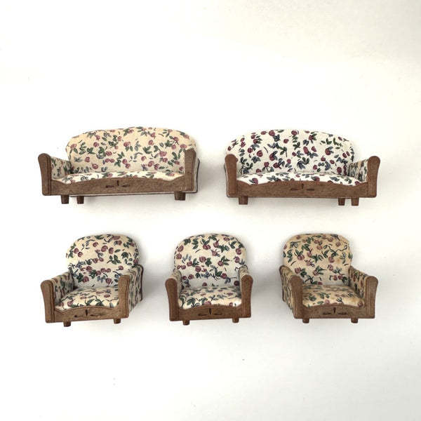 [Used] FLORAL SOFA SET Epoch Japan Sylvanian Families