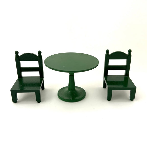 [Used] GREEN TABLE CHAIRS SET Epoch Japan Sylvanian Families