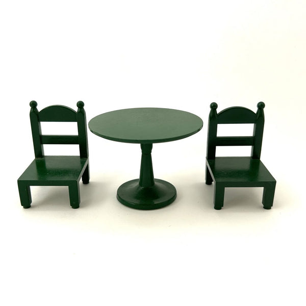 [Used] GREEN TABLE CHAIRS SET Epoch Japan Sylvanian Families