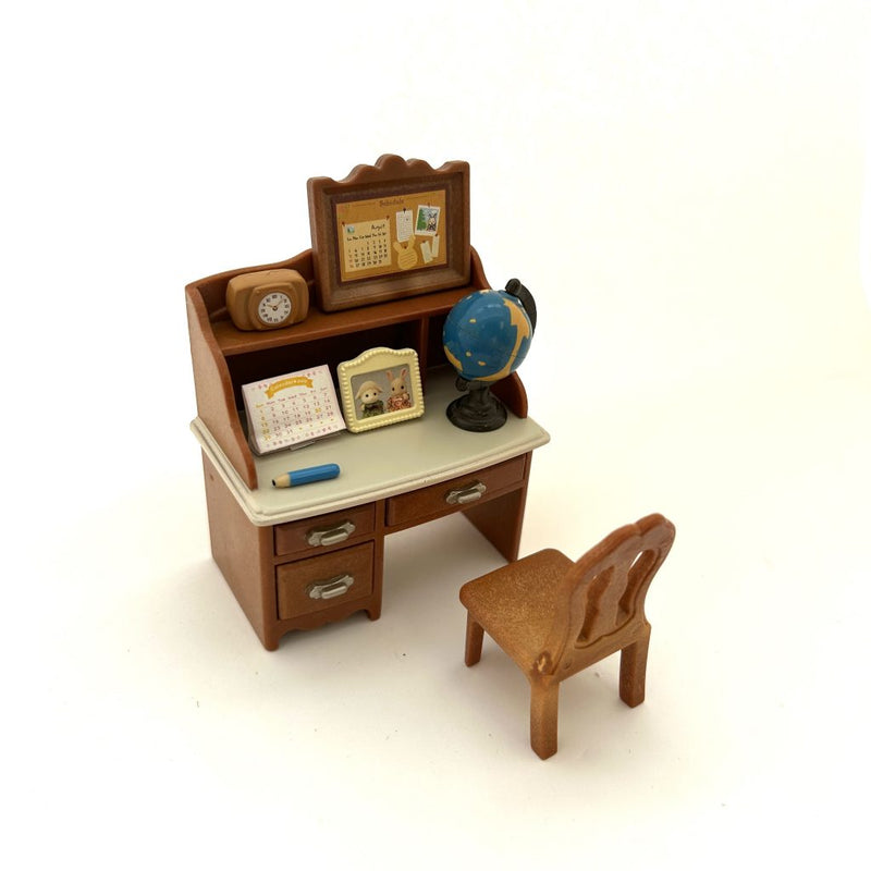 [Used] DESK CHAIR AND SMALL ITEM SET Calico Criters Epoch Japan Sylvanian Families