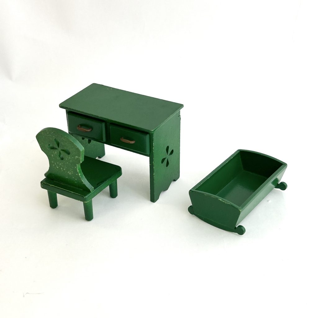 [used] Ensemble de bureau vintage vert Sylvanian Families Calico Critters