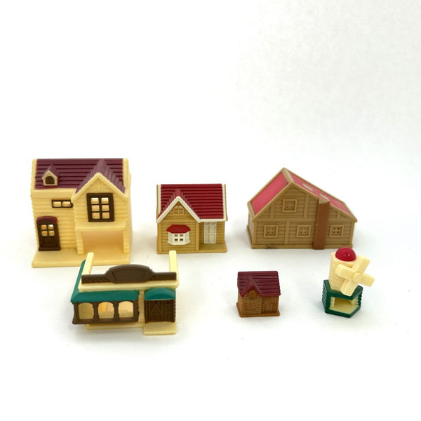 [Used] SMALL HOUSE AND SHOP SET Calico Criters Epoch Japan Sylvanian Families