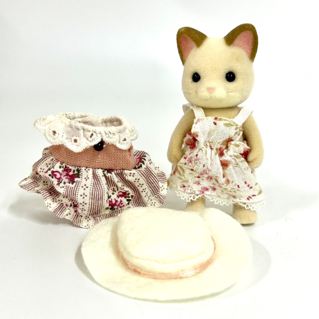 [used] Fan Club Crean Cat Girl and Dress Set Sylvanian Families Calico Critters