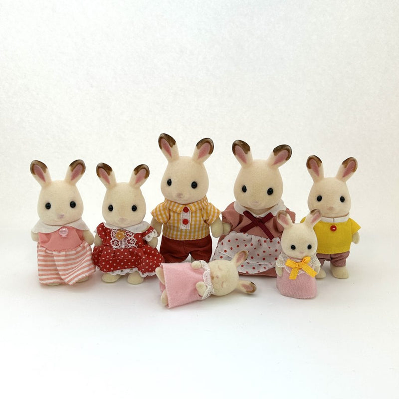 [Used] CHOCOLATE RABBIT FAMILY Calico Criters Epoch Japan Sylvanian Families