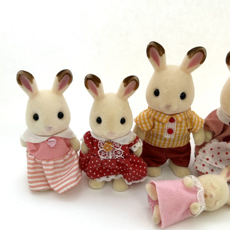 [Used] CHOCOLATE RABBIT FAMILY Calico Criters Epoch Japan Sylvanian Families