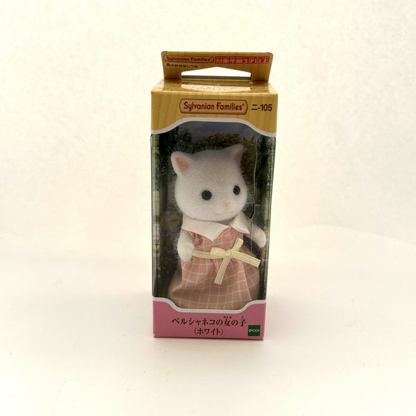 [Used] PERSIAN CAT GIRL WHITE NI-105 Epoch Sylvanian Families