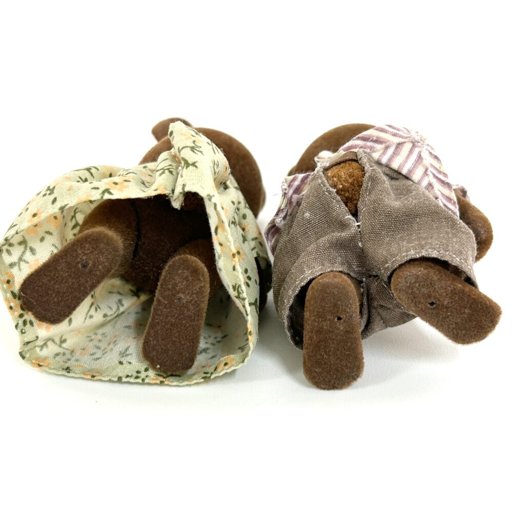 [used] Vintage Brown Rabbit Mother Father Sylvanian Families Calico Critters
