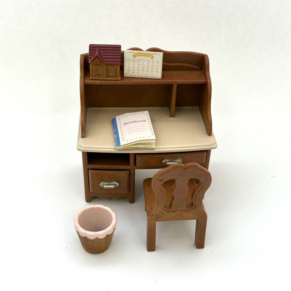 [Used] STUDY DESK SET Calico Criters Epoch Japan Sylvanian Families