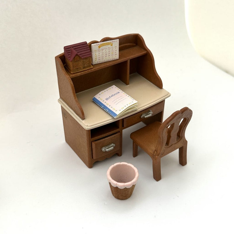 [Used] STUDY DESK SET Calico Criters Epoch Japan Sylvanian Families