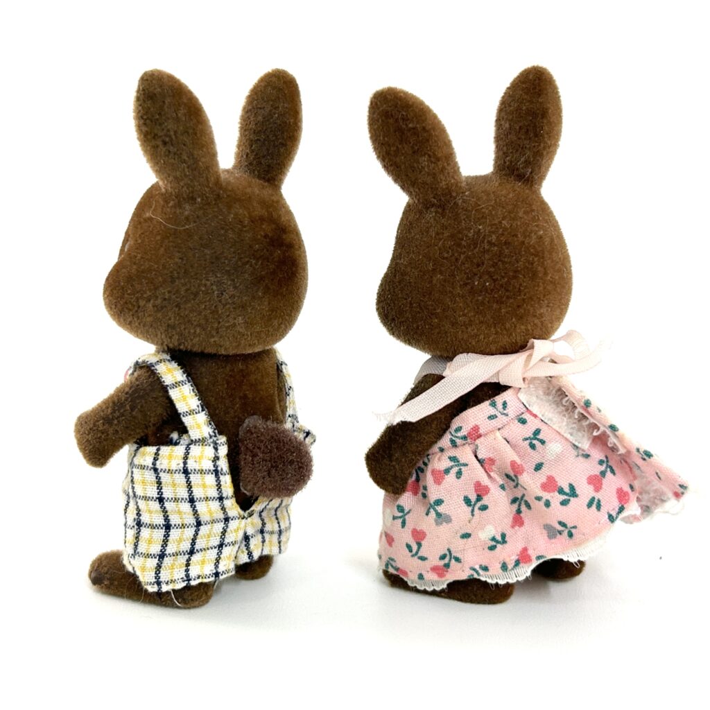 [used] Vintage Brown Rabbit Boy Girl Sylvanian Families Calico Critters