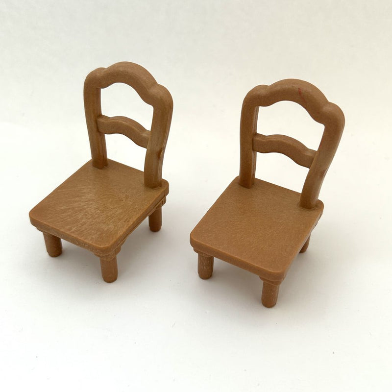 [Used] TWO BROWN CHAIRS SET Epoch Sylvanian Families