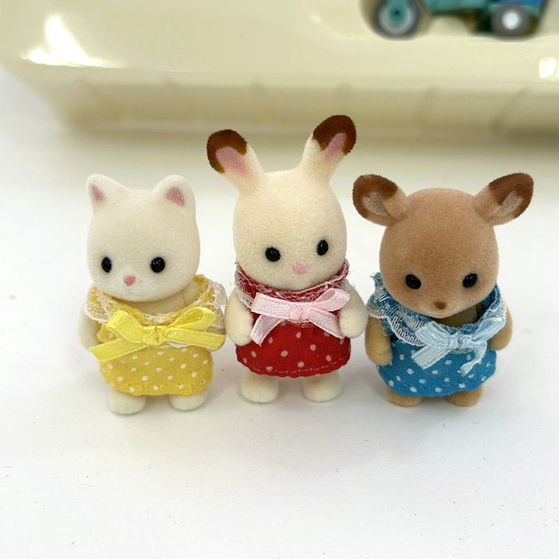 [Used] 3 BABIES FURNITURE SET SE-171 NIB Epoch Japan Sylvanian Families