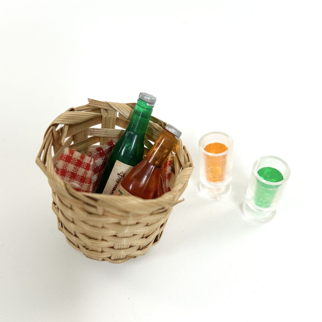 [used] Drink Bottle Glass Set Sylvanian Families Calico Critters