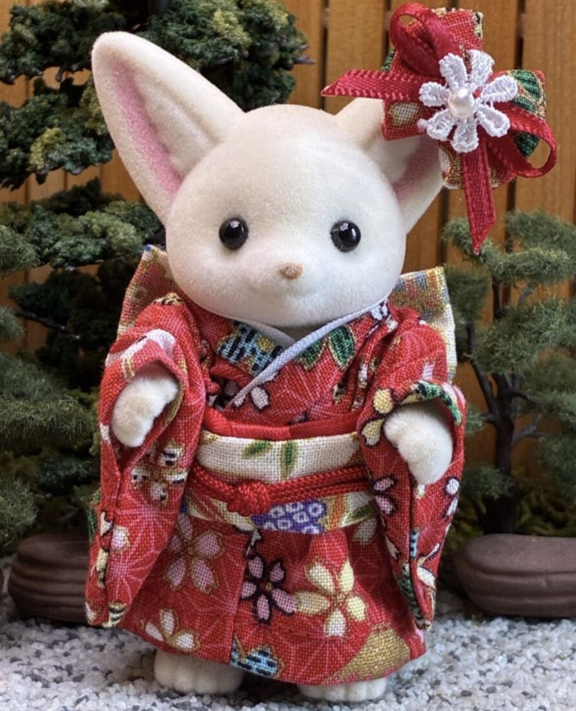 Floral Red Kimono for Mother Handmade
