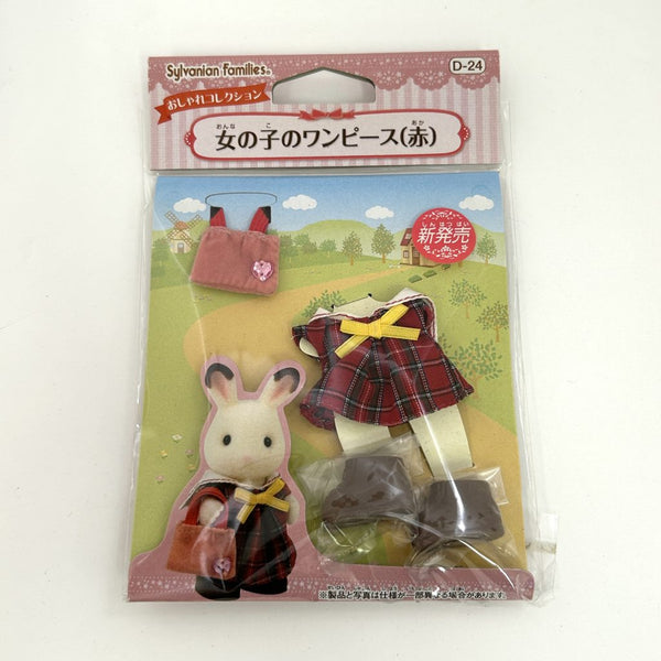 RED ONE-PIECE FOR GIRLS D-24 Epoch Sylvanian Families