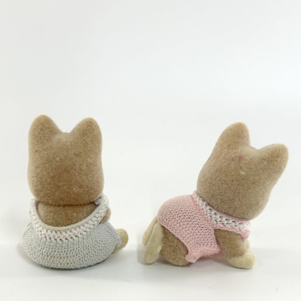 [used] Twin Baby Dogs Ochre Type Sylvanian Families Calico Critters