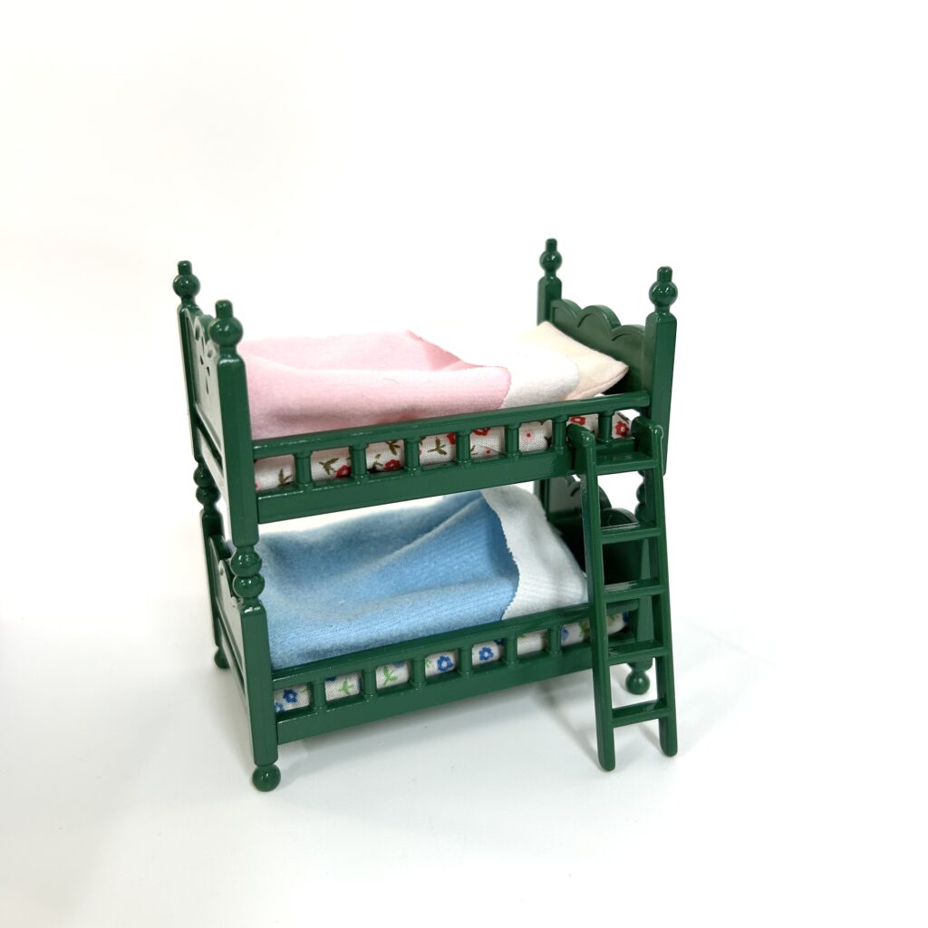 [used] Vintage Green Bunk Bed Set 1996 KA-79 Sylvanian Families Calico Critters