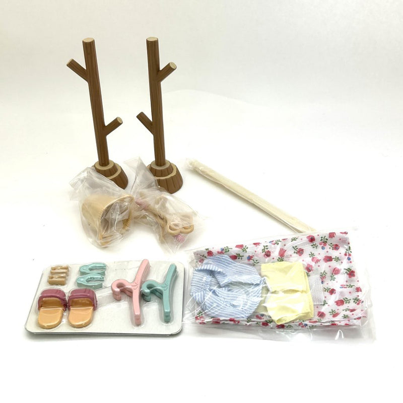 [Used] WASHING CLOTHESPOLE SET KA-610 Epoch Sylvanian Families