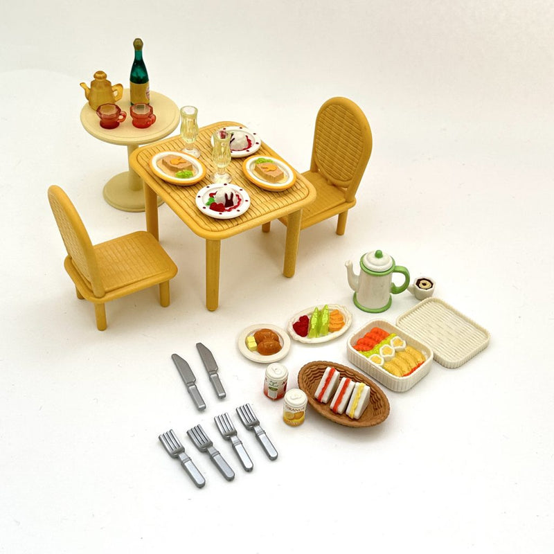 [Used] TABLE AND MEAL SET Epoch Sylvanian Families