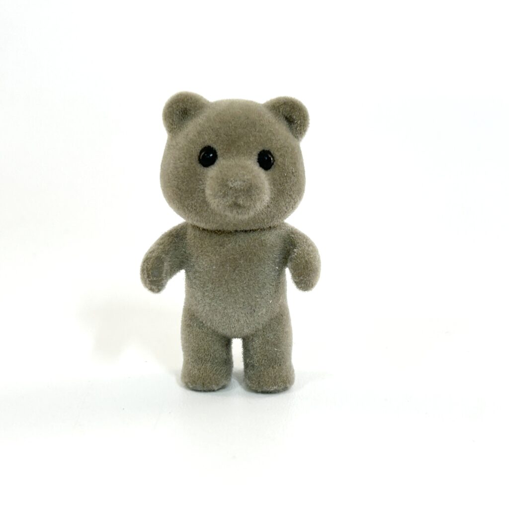 [used] Vintage Grey Bear Baby Sylvanian Families Calico Critters