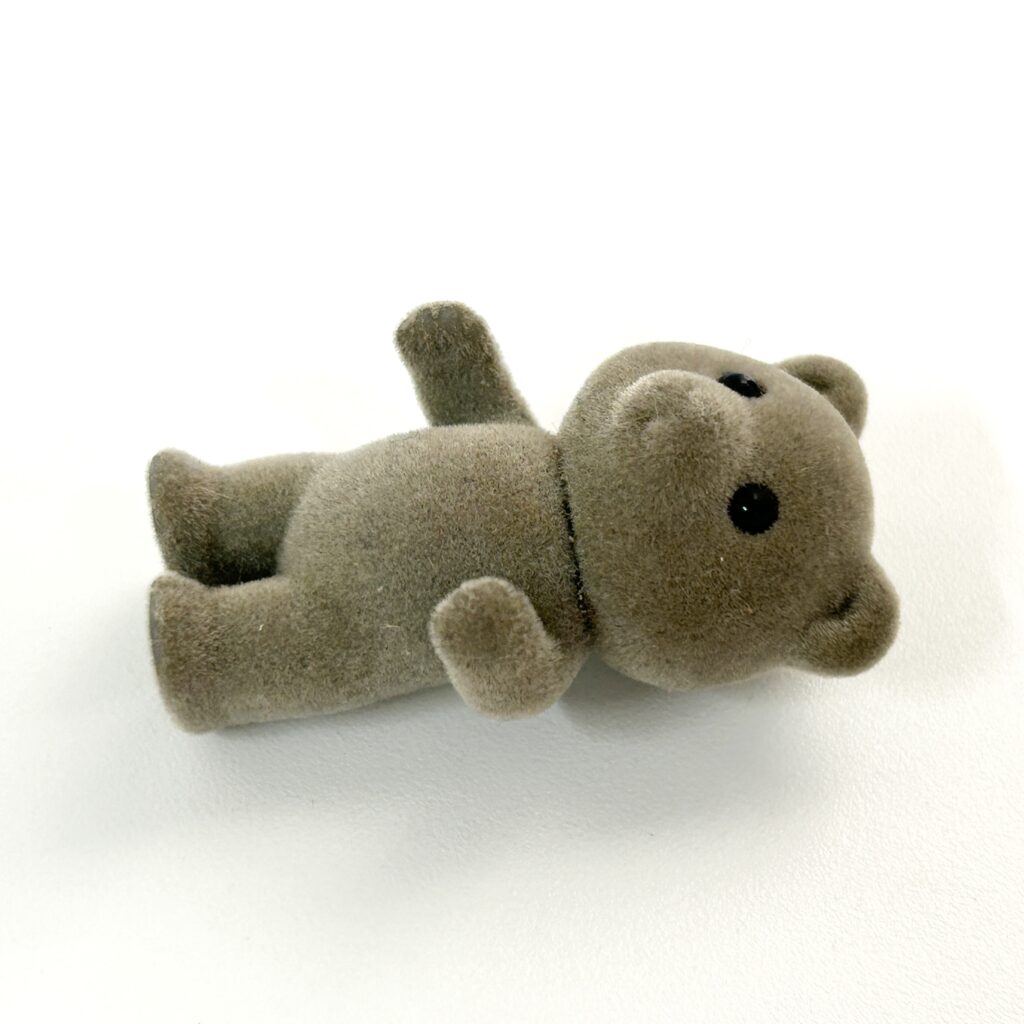 [used] Vintage Grey Bear Baby Sylvanian Families Calico Critters
