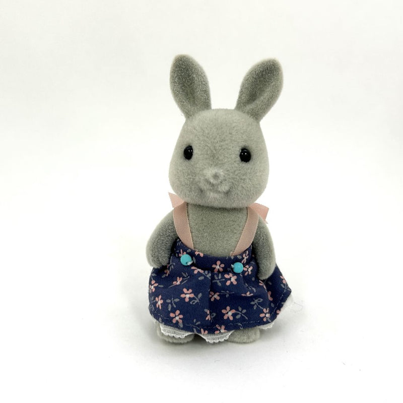 [Used] GRAY RABBIT GIRL U-14-650 Epoch Japan Sylvanian Families