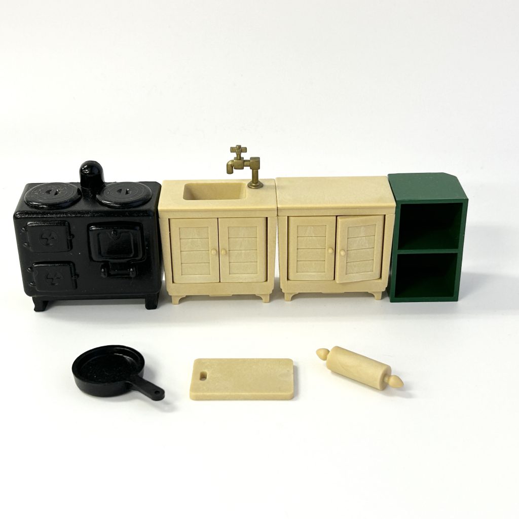 [used] Ensemble de cuisine vintage 1985 KA-10 Familles Sylvanian Calico Critters